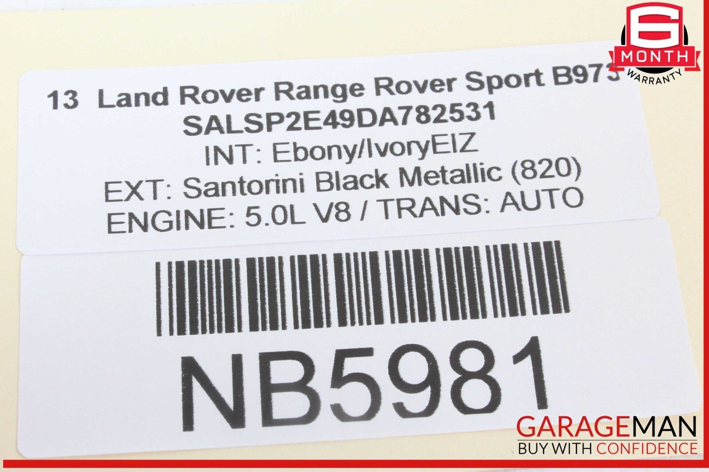 10-13 Land Rover Range Rover Sport Rear Left or Right Side Door Control Module