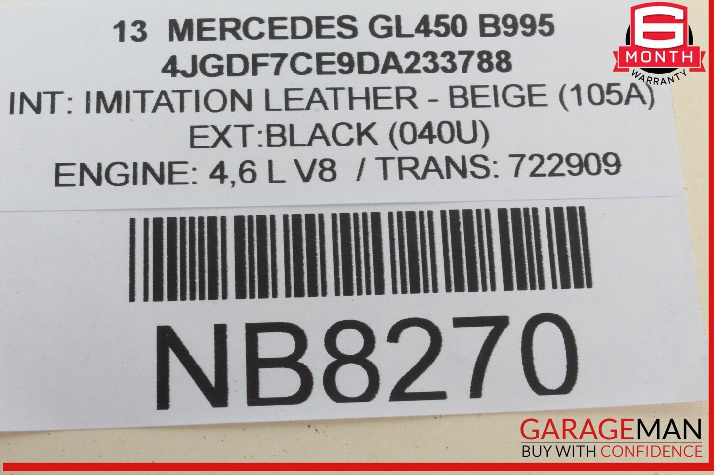12-16 Mercedes X166 GL450 Front Left Side Door Lock Latch Actuator OEM