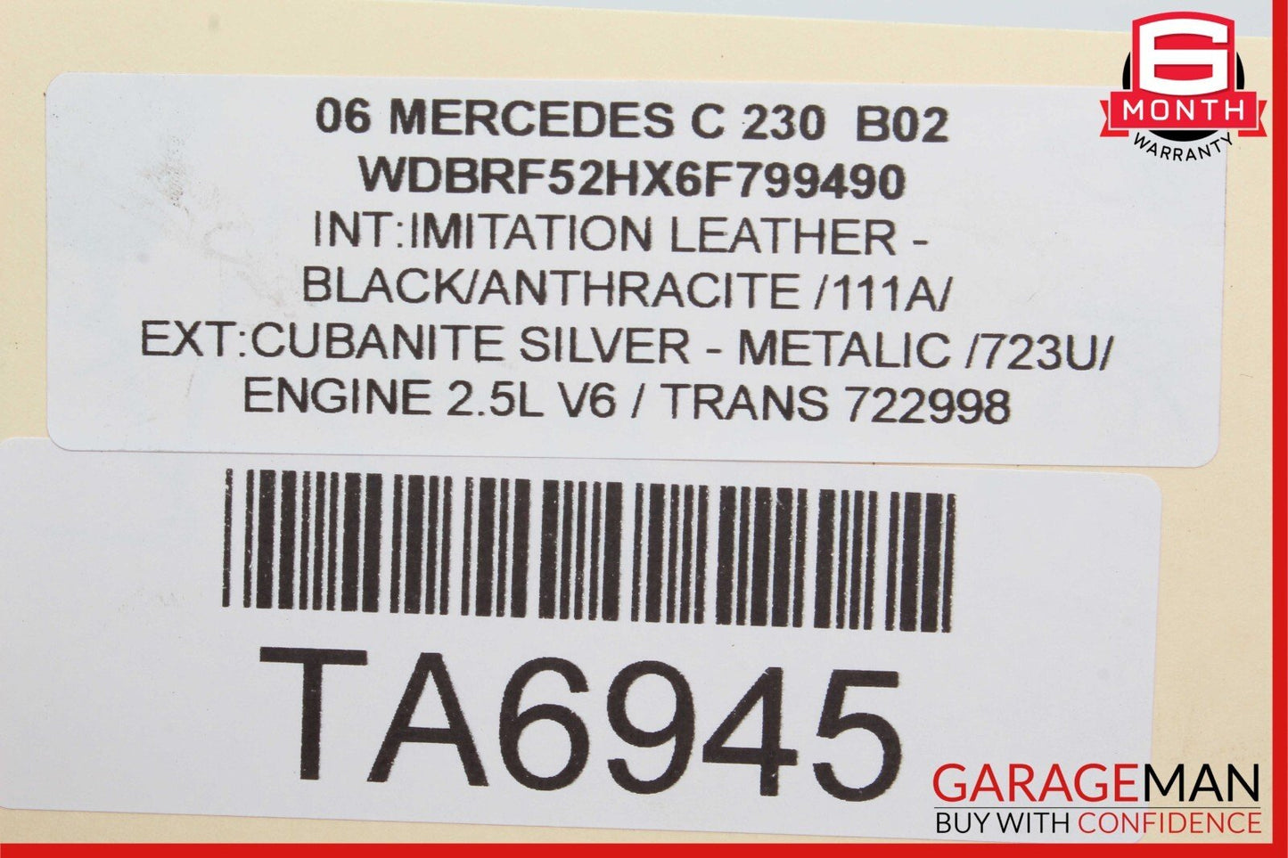 01-07 Mercedes W203 C230 Rear Right & Left Shock Absorber Coil Springs OEM