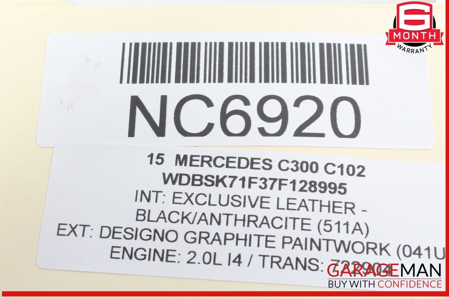15-20 Mercedes W205 C300 GLC300 Rear Left Side Door Window Regulator Motor OEM