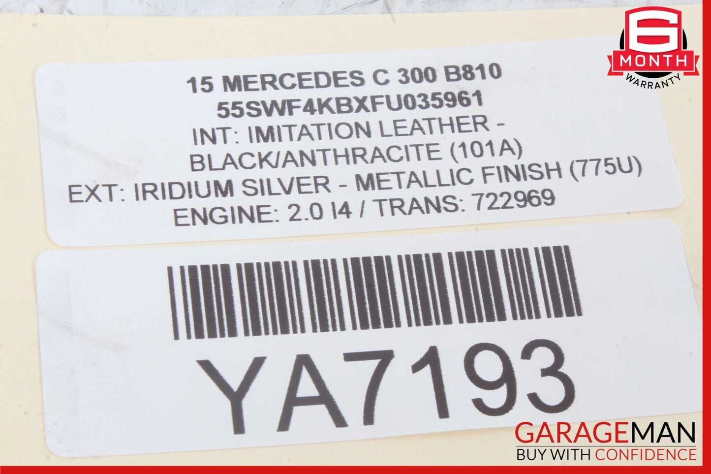 15-20 Mercedes W205 C300 GLC43 AMG Left Dash Air A/C Vent Grill Cover Trim OEM