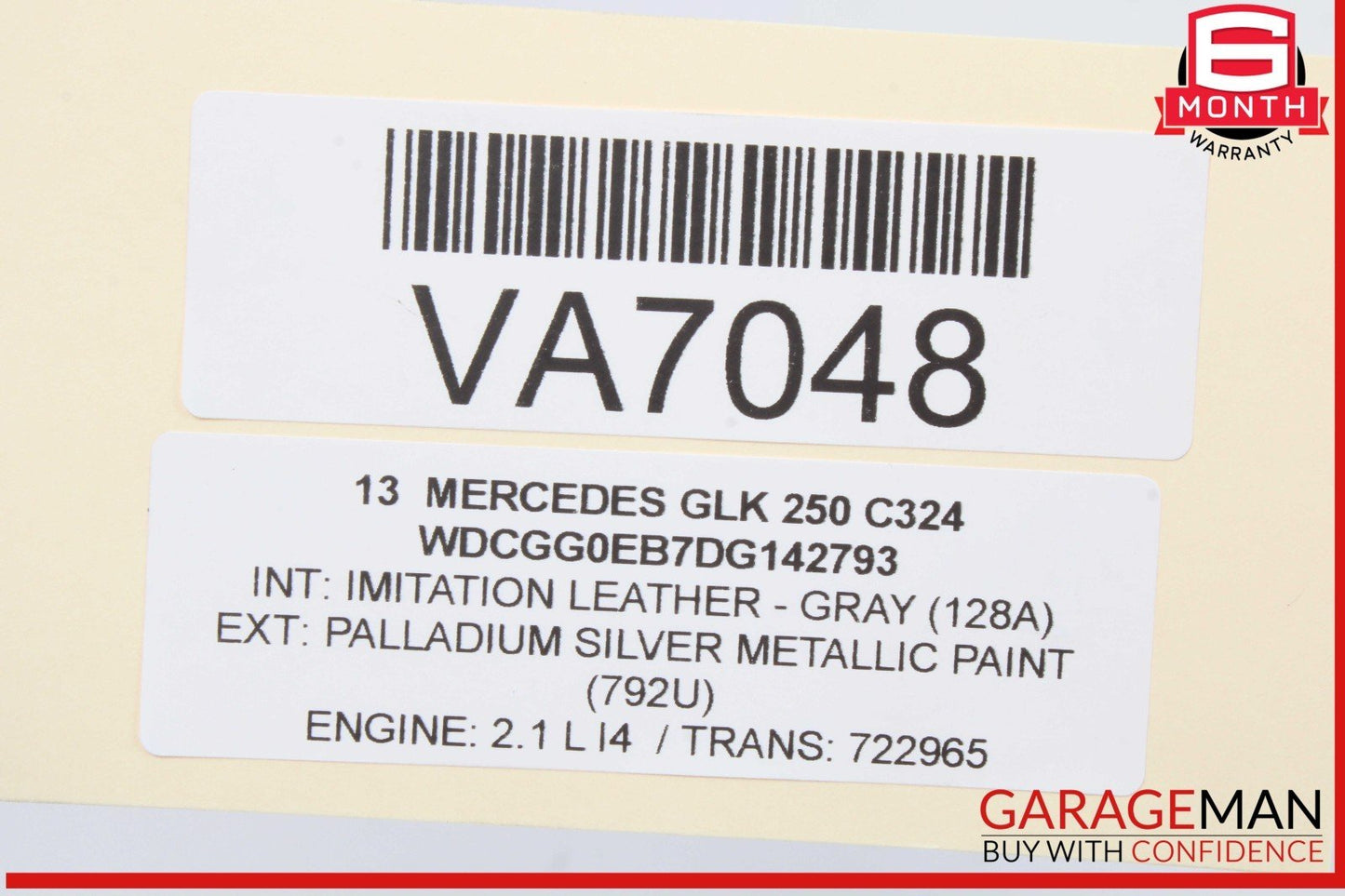 13-15 Mercedes X204 GLK250 Engine Vacuum Air Pressure Tank 6510700568 OEM