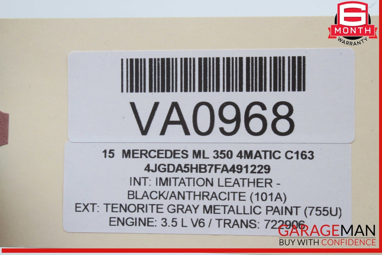 12-19 Mercedes W166 ML350 4MATIC Front Left Dashboard Dash Trim Molding Wood OEM