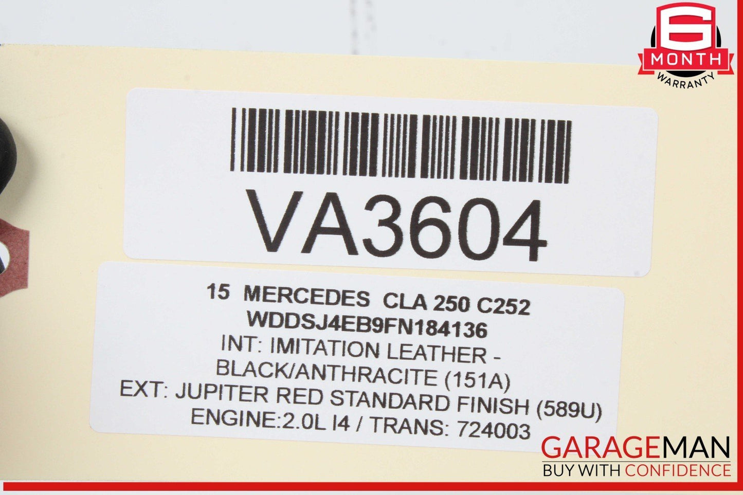 14-18 Mercedes W117 CLA250 CLA45 Rear Trunk Lid Lock Latch Actuator Mechanism
