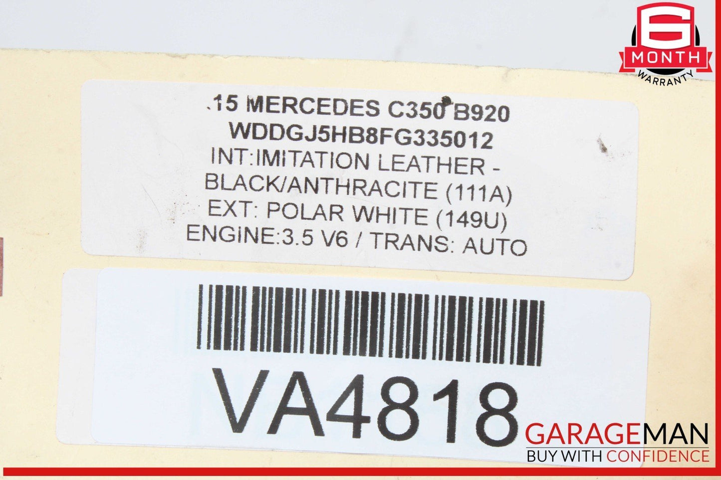 08-15 Mercedes W204 C350 C300 Rear Trunk Rear Back Up View Camera 2048206097 OEM