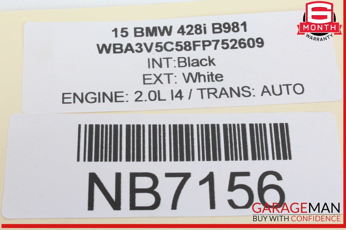 14-16 BMW 428i Rear Right Passenger Side Suspension Upper Control Arm 6792540