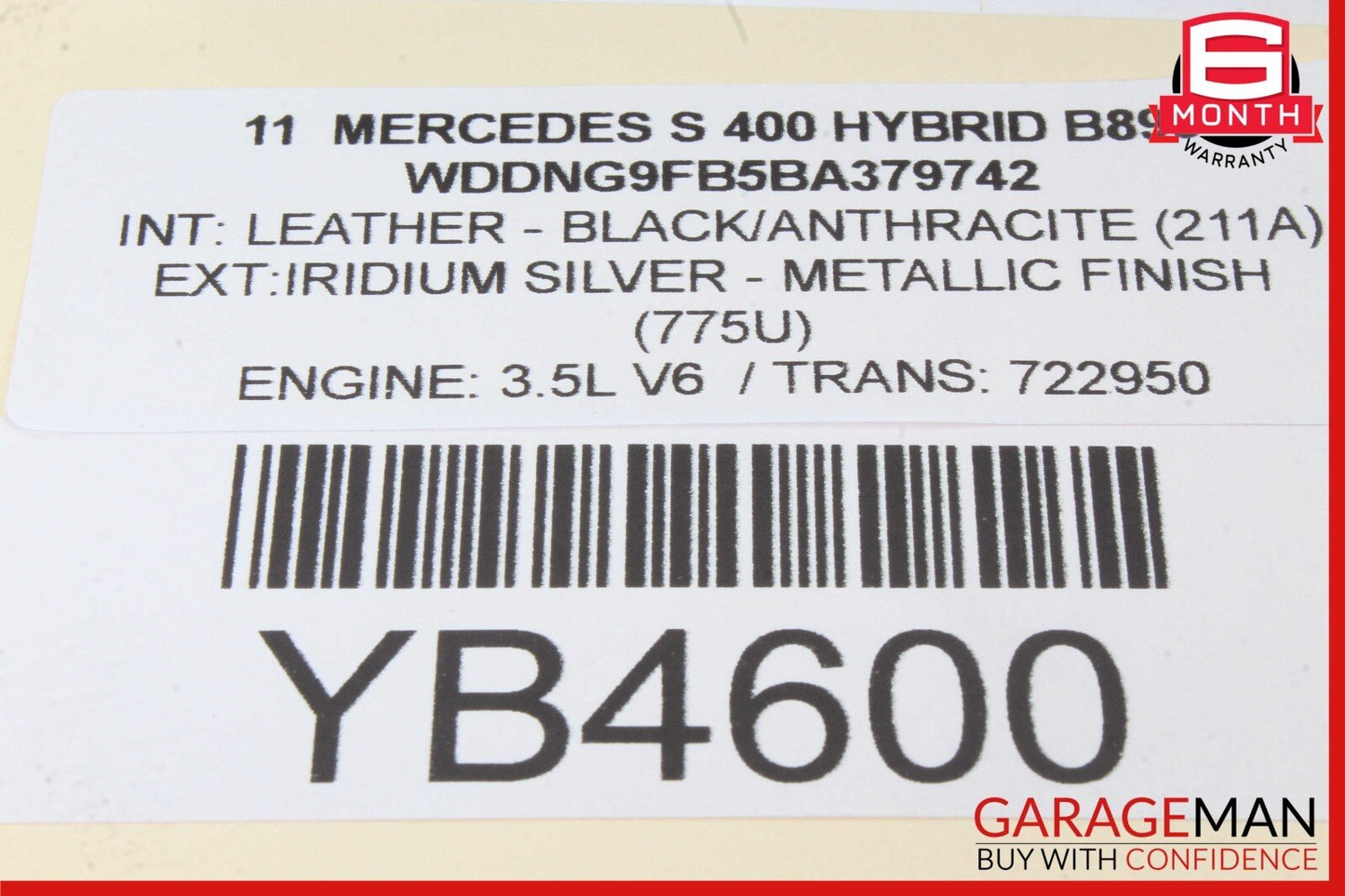 10-13 Mercedes W221 S400 S550 Rear Left Side Window Control Switch Black OEM