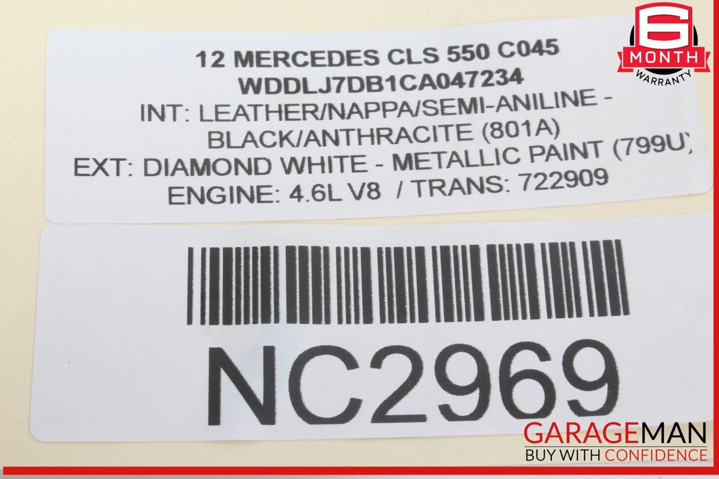 10-20 Mercedes W218 CLS550 Rear Left Window Regulator Motor 2078200542 OEM