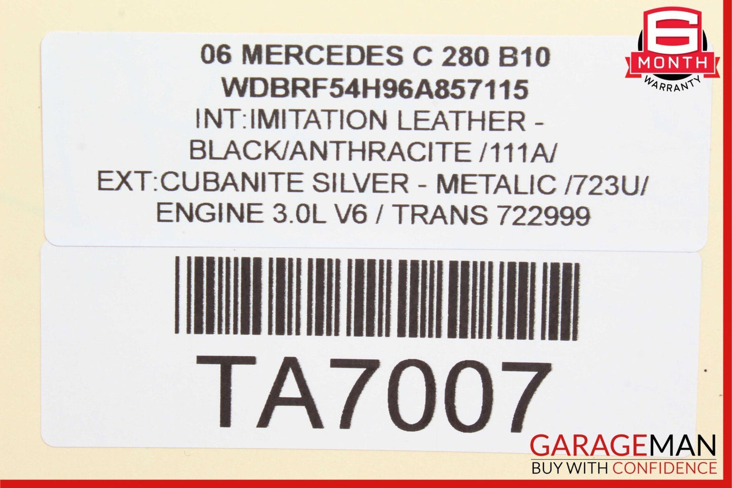 01-07 Mercedes W203 C280 C240 Rear Left Door Control Module 2038202185 OEM