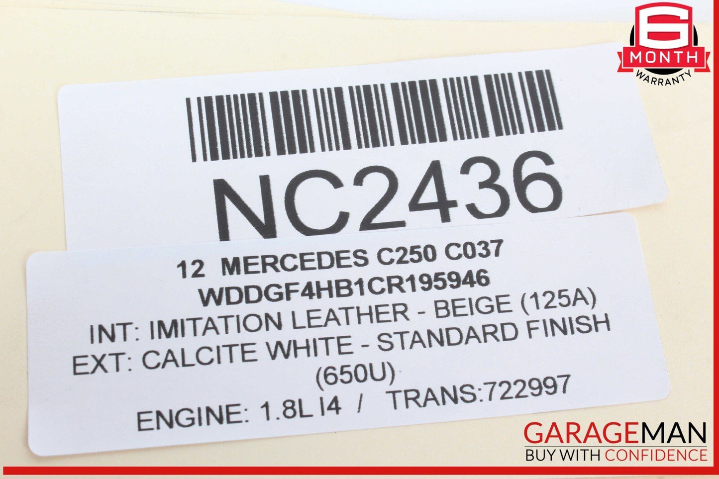 08-17 Mercedes W204 C250 E350 Rear Right / Left Side Upper Control Arm OEM