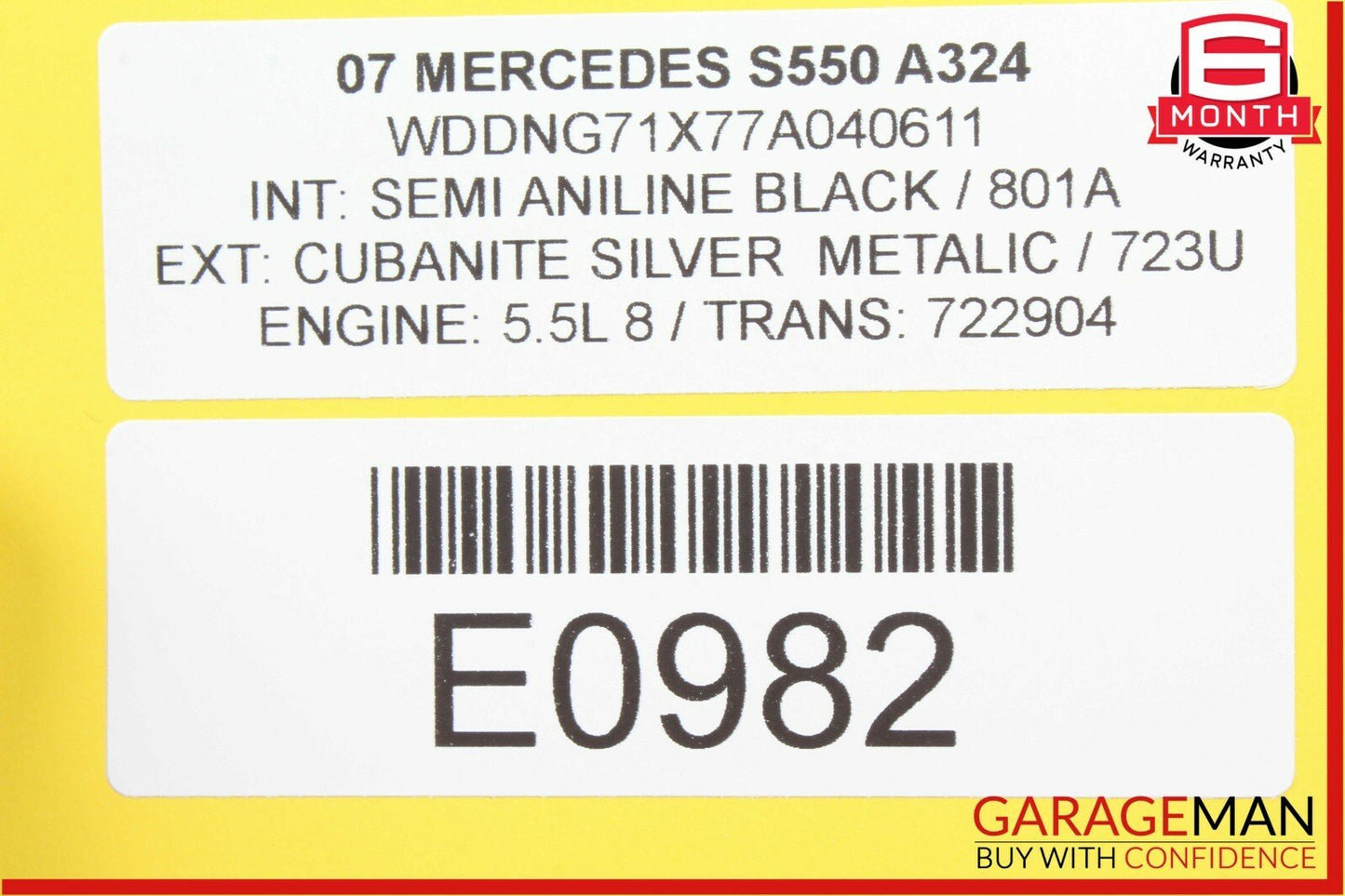 07-13 Mercedes W221 S550 CL550 Electronic Parking Button Switch 2215401445 OEM