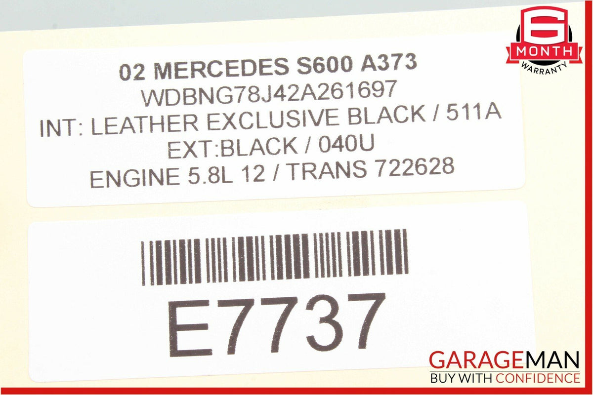 00-06 Mercedes W220 S600 S55 AMG Front Left / Right Seat Headrest Head Rest OEM