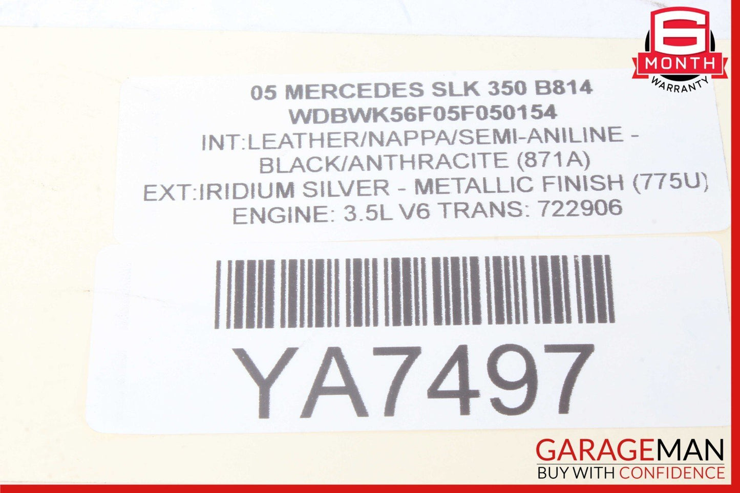 05-11 Mercedes R171 SLK350 SLK300 Air AC Vent Dash Left or Right Side Black OEM