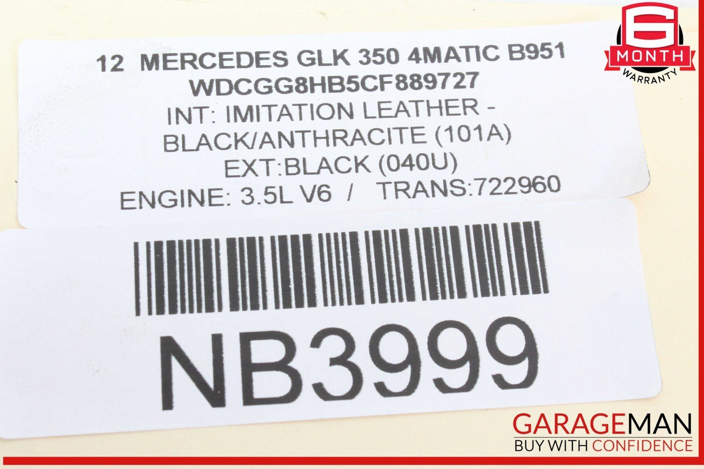 09-15 Mercedes X204 GLK350 Rear Left / Right Side Upper Rearward Control Arm OEM