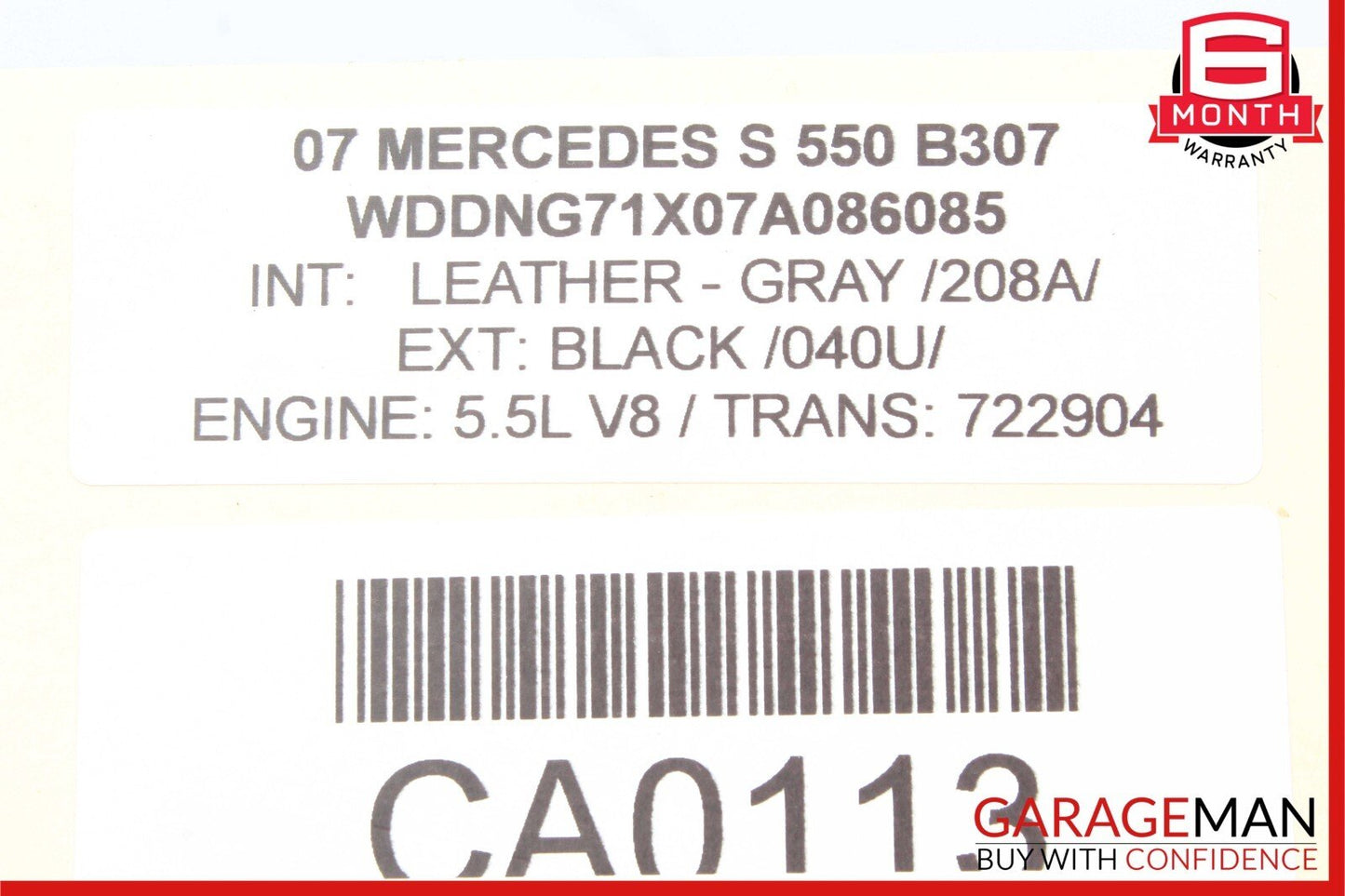 07-13 Mercedes W221 S550 CL550 Keyless Go Control Module Unit 2218708086 OEM