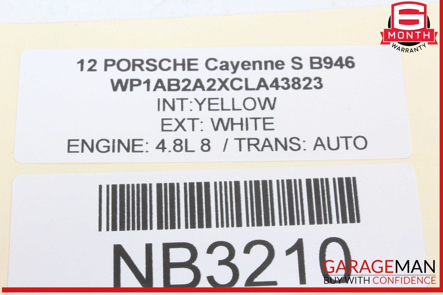 11-14 Porsche Cayenne S 958 Front Right Side Headrest Head Rest OEM