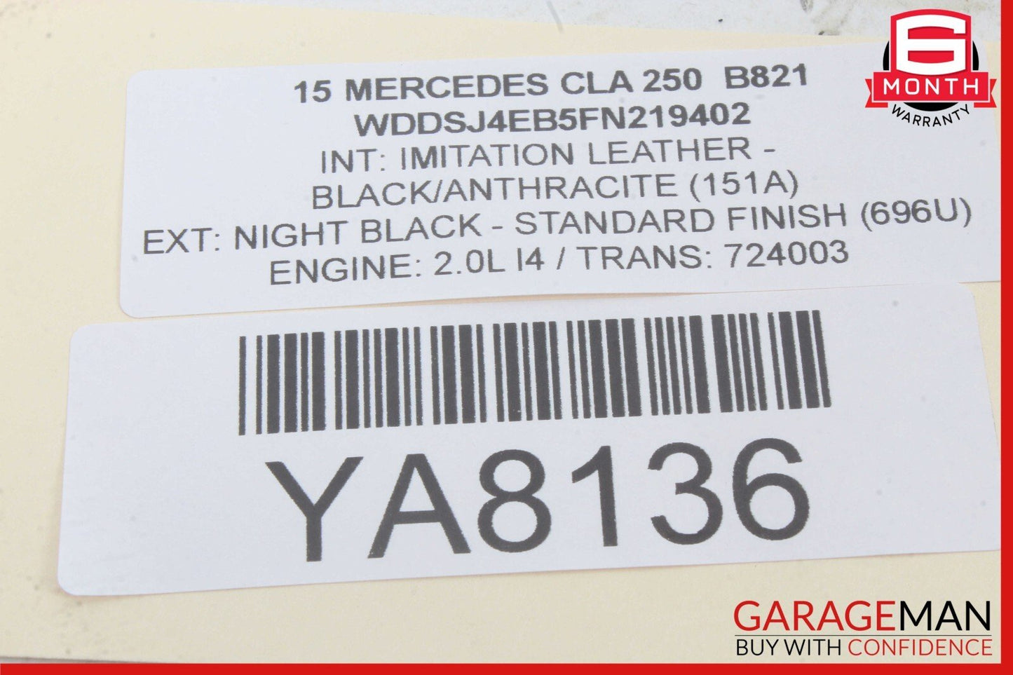 14-20 Mercedes W117 CLA250 C300 SLC300 Rear Trunk Tailgate Release Open Handle
