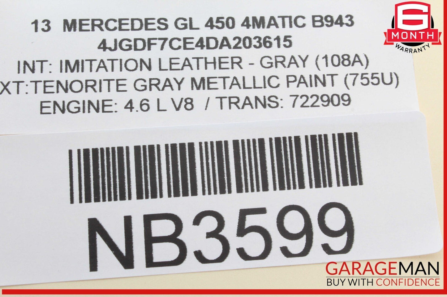 12-19 Mercedes X166 GL450 4MATIC Rear Left or Right Door Sound Speaker OEM