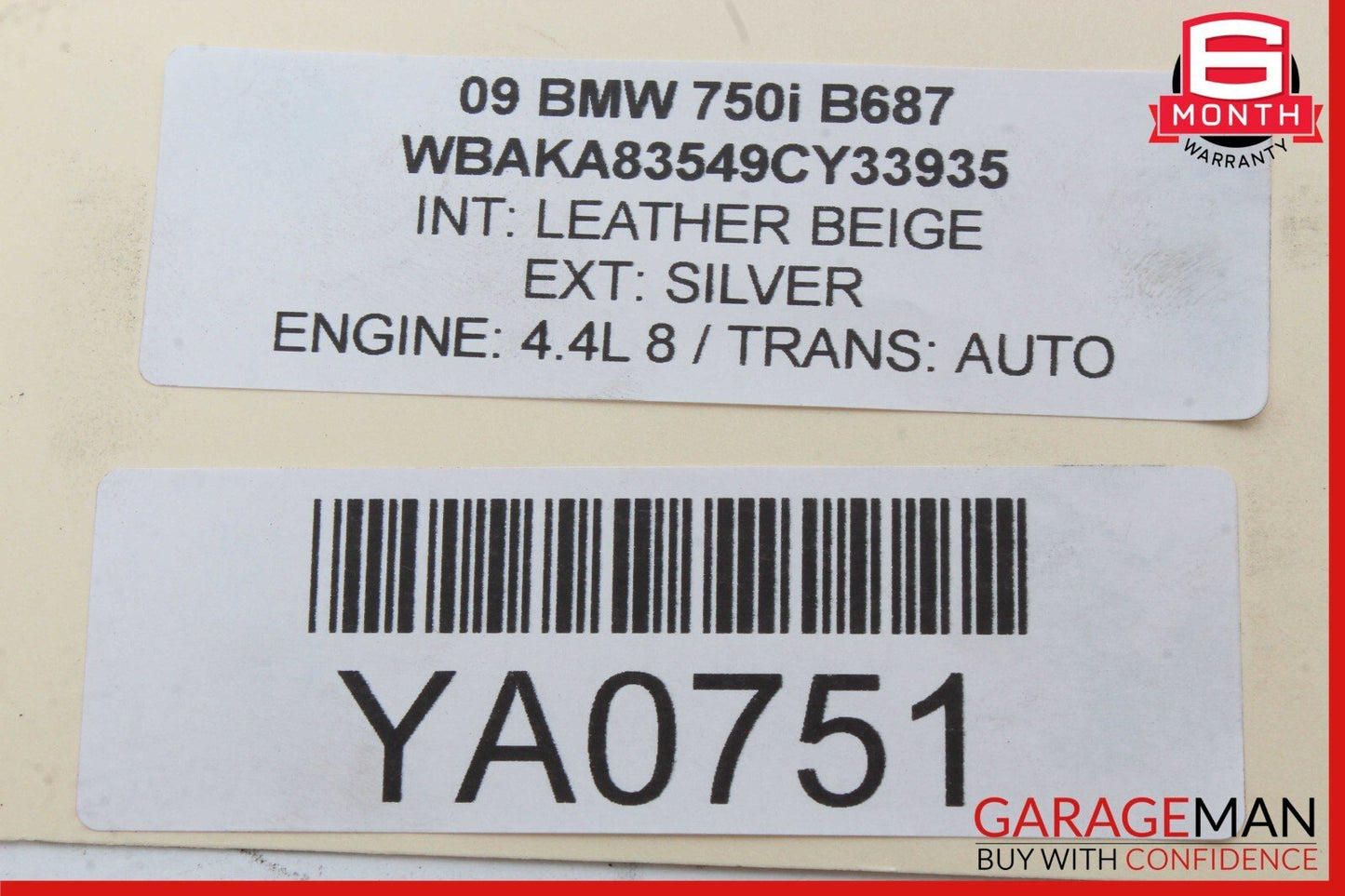 09-15 BMW 750i 740i Left Driver Side Bumper Reinforcement Bracket Support