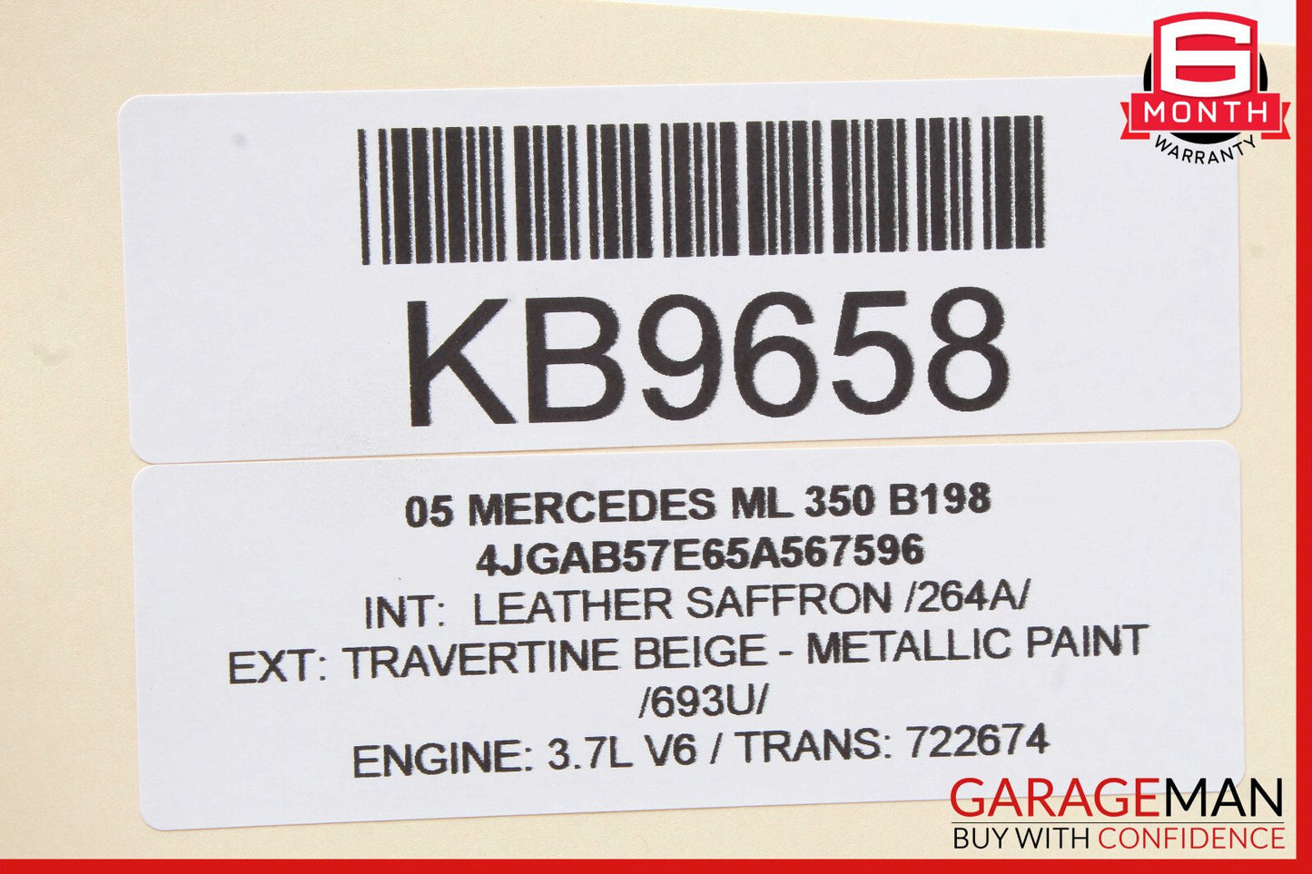 02-05 Mercedes W163 ML350 ML55 AMG D-Pillar Tweeter Speaker Rear Right Side OEM