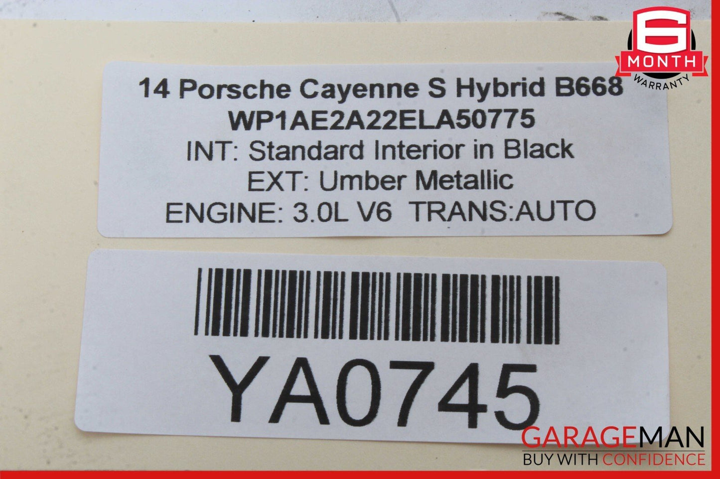 11-18 Porsche Cayenne 958 S Rear Left / Right Side Upper Rearward Control Arm
