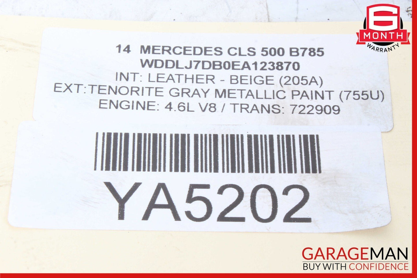 12-18 Mercedes W218 CLS500 E550 4.6L Left Exhaust Pipe Adapter 2781400908 OEM