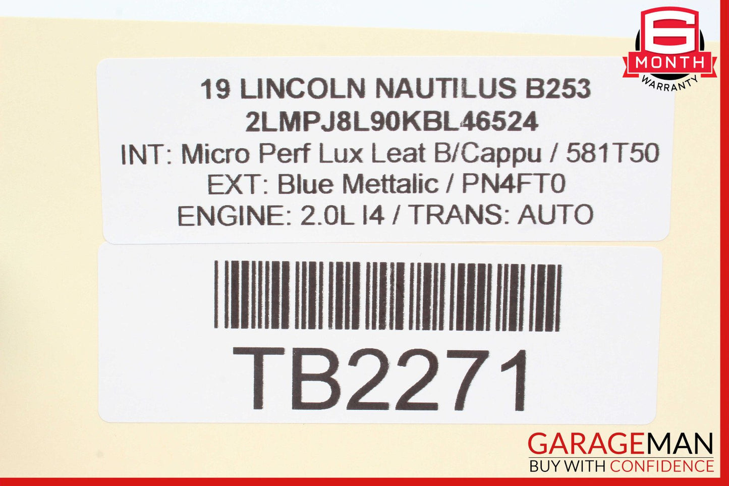 19-21 Lincoln Nautilus Front Right Door Window Regulator Motor OEM