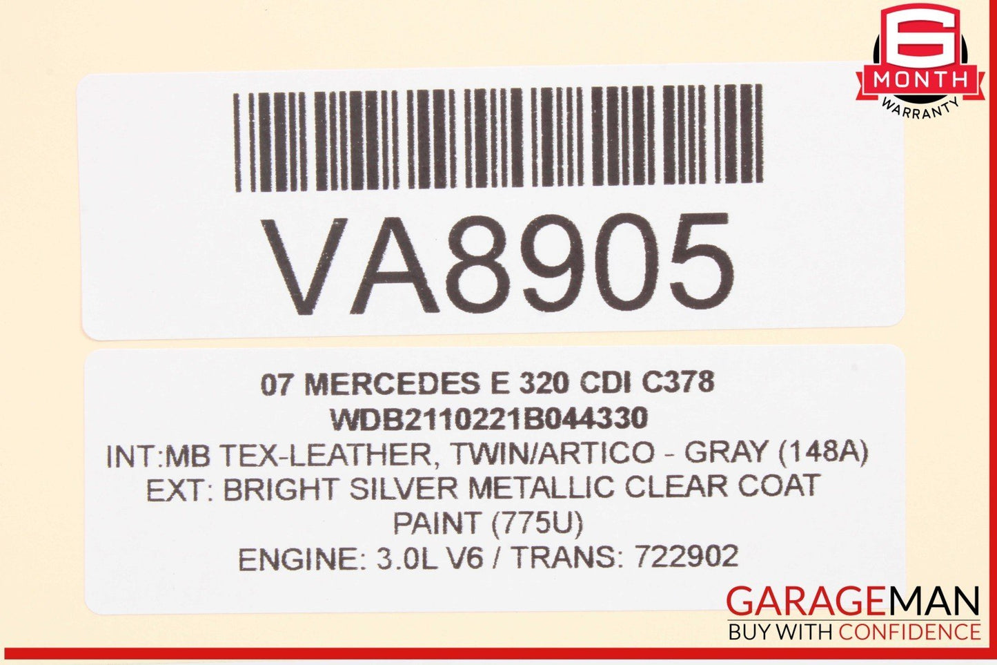 06-09 Mercedes W211 E320 CDI E550 Power Steering Oil Cooler Line SMA 5000372 OEM