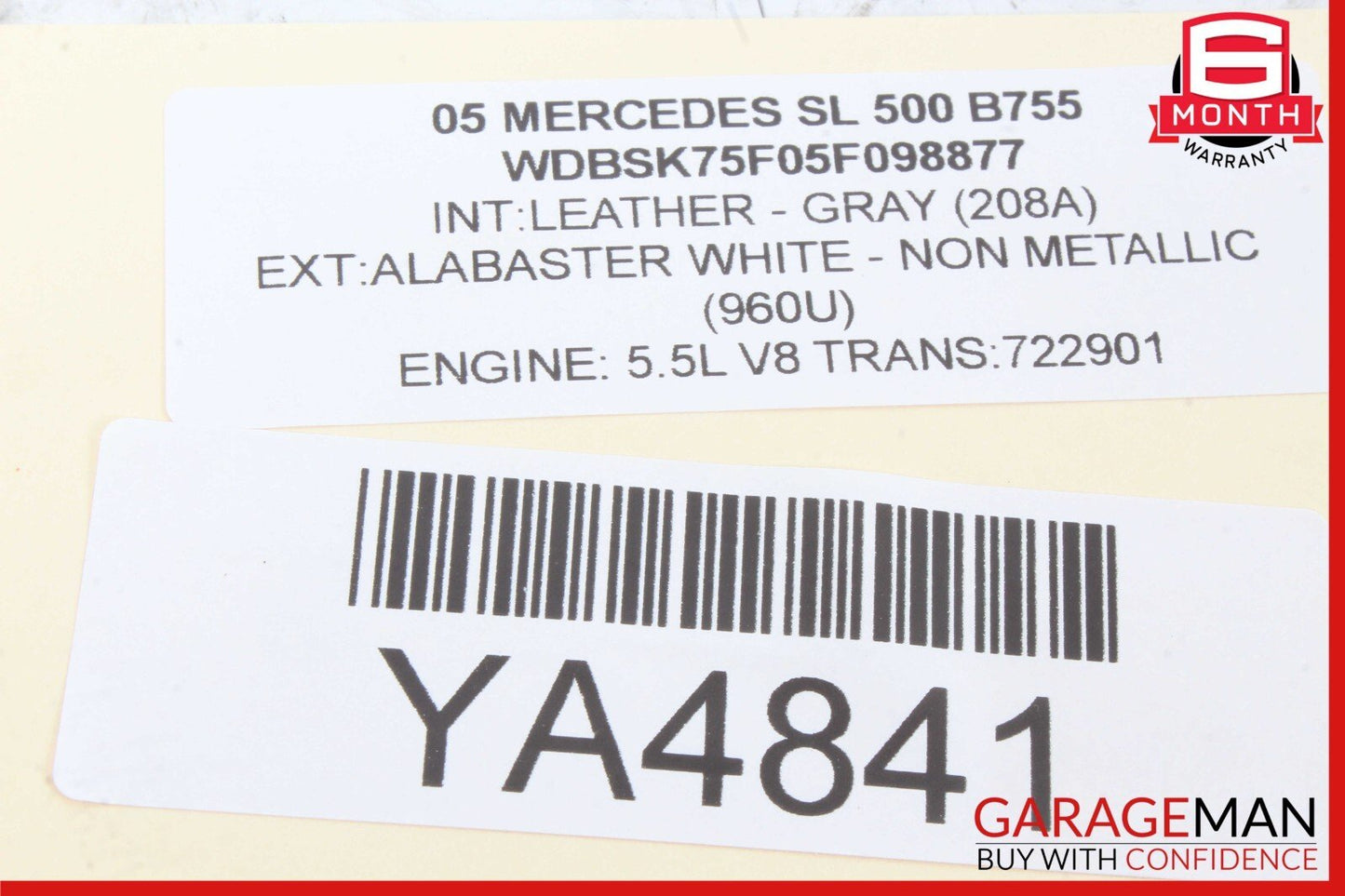 03-12 Mercedes R230 SL500 SL55 AMG SL550 Door Control Module Left Side OEM