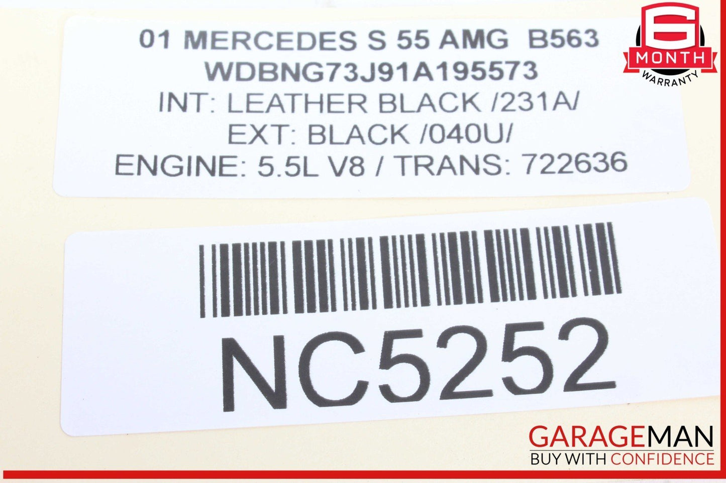 00-06 Mercedes W220 S55 AMG Rear Right / Left Side Upper Control Arm 2203521105
