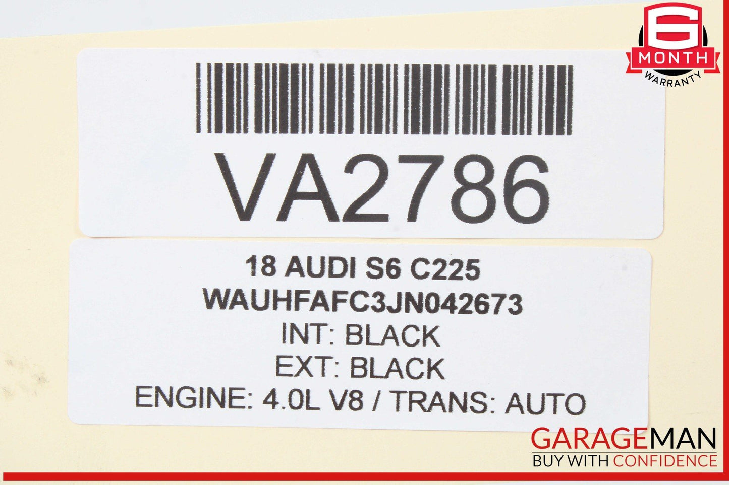 12-18 Audi S6 Rear Trunk Lid Exterior Release Handle w/ Park Assist Camera OEM
