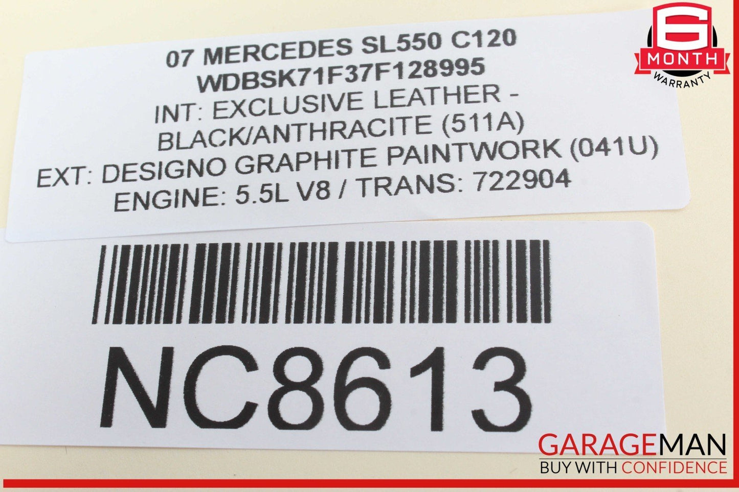 03-12 Mercedes R230 SL550 SL500 Rear Parktronic Buzzer Display PDC Black OEM