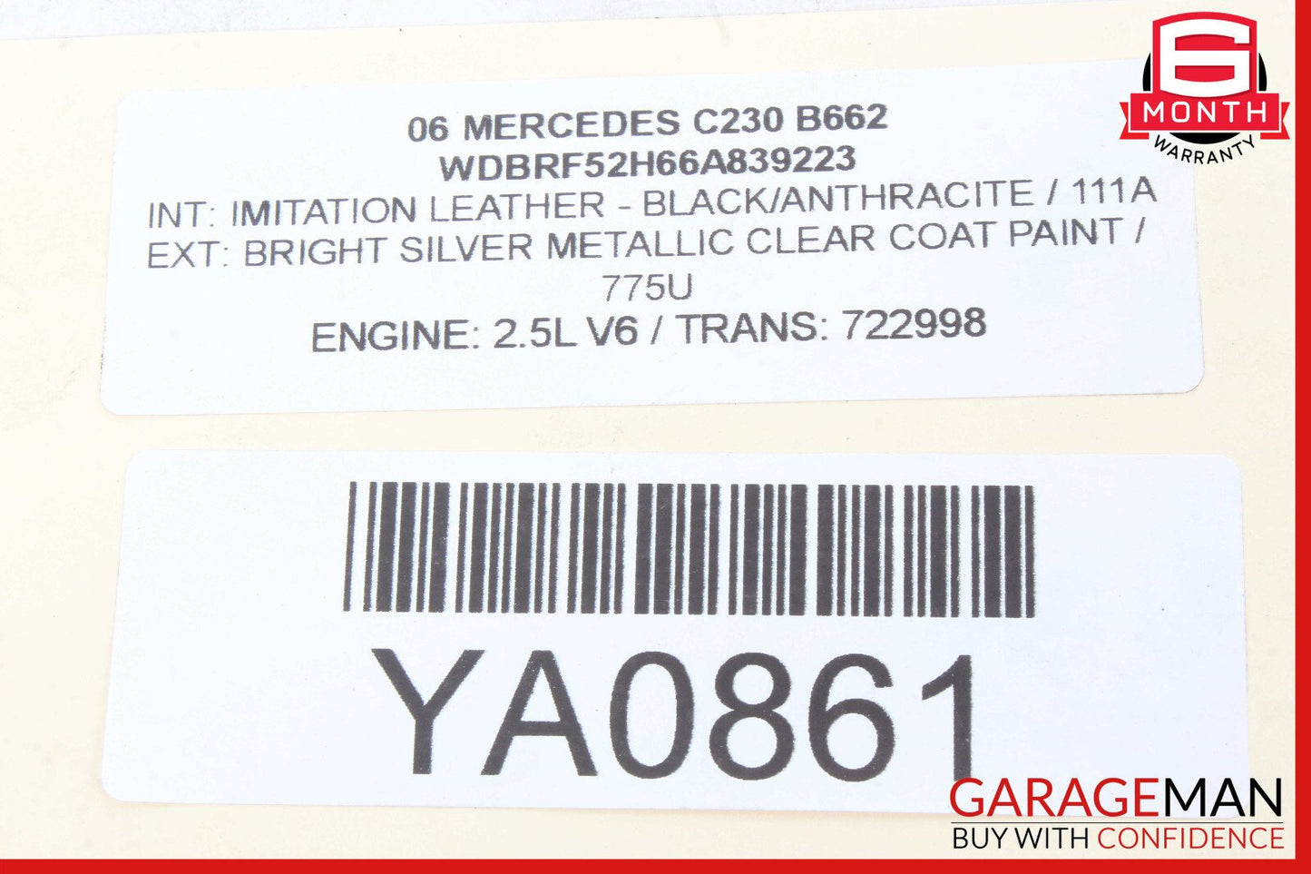 01-07 Mercedes W203 C230 Front Left Driver Side Lower Control Arm 203 10 OEM