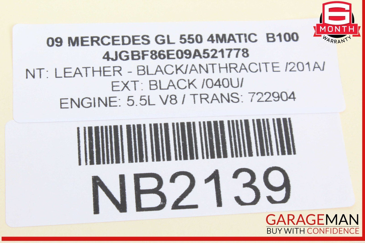 07-19 Mercedes X164 GL550 4Matic Rear 3rd Third Row Seat Motor OEM