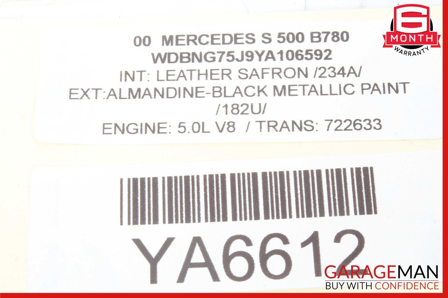 00-06 Mercedes W220 S500 Rear Right / Left Side Upper Control Arm 2203521105 OEM