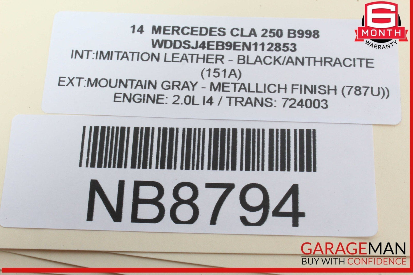 14-19 Mercedes W117 CLA250 CLA45 AMG Rear Right Side Door Lock Latch Actuator