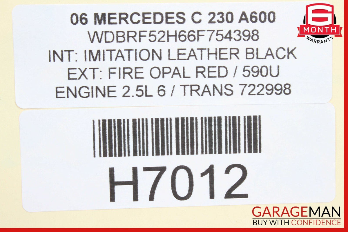 01-07 Mercedes W203 C230 C320 Front Right Seat Adjustment Switch Controller