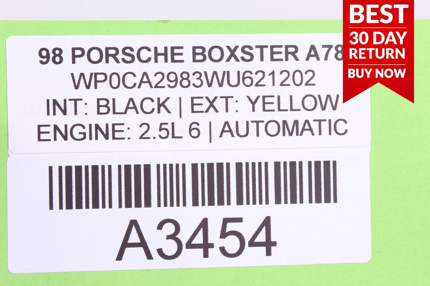 97-04 Porsche Boxster 986 Front Right Side Exterior Door Handle Yellow A78 OEM
