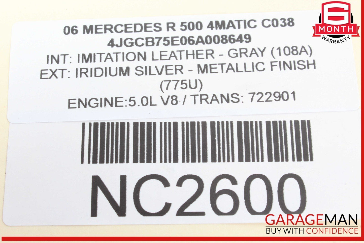 06-13 Mercedes W251 R500 4MATIC Panoramic Sunroof Sun Roof Motor 1648201442 OEM