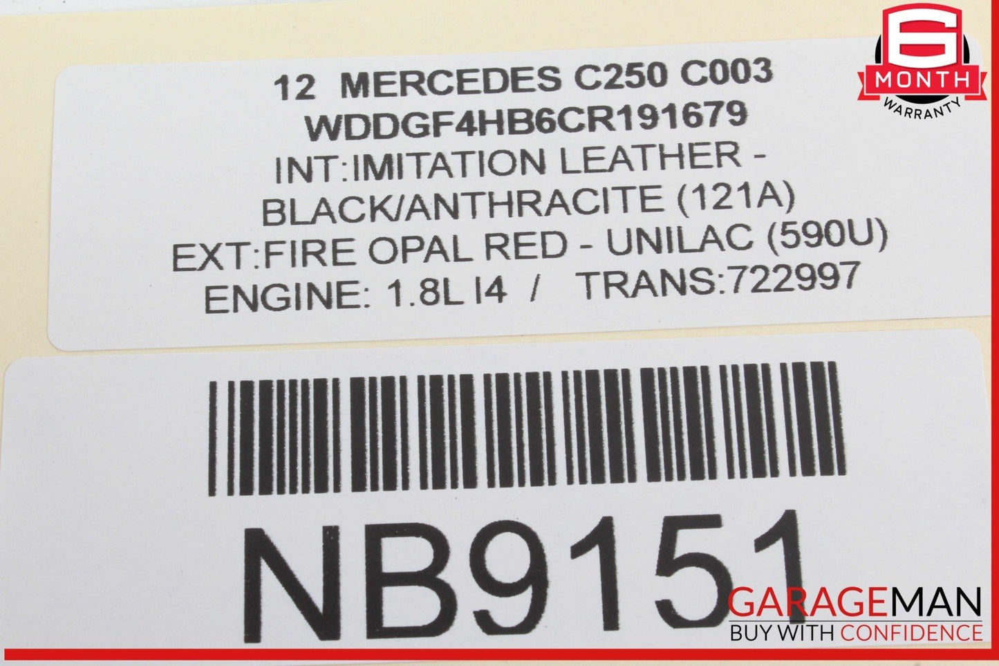 08-18 Mercedes W204 C250 Rear Left Side Door Control Module 2129003906 OEM