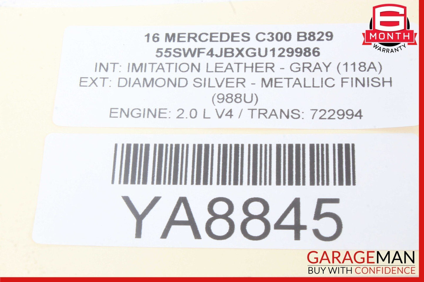 15-19 Mercedes W205 C300 C400 Media Center Dashboard Hazard Control Switch OEM