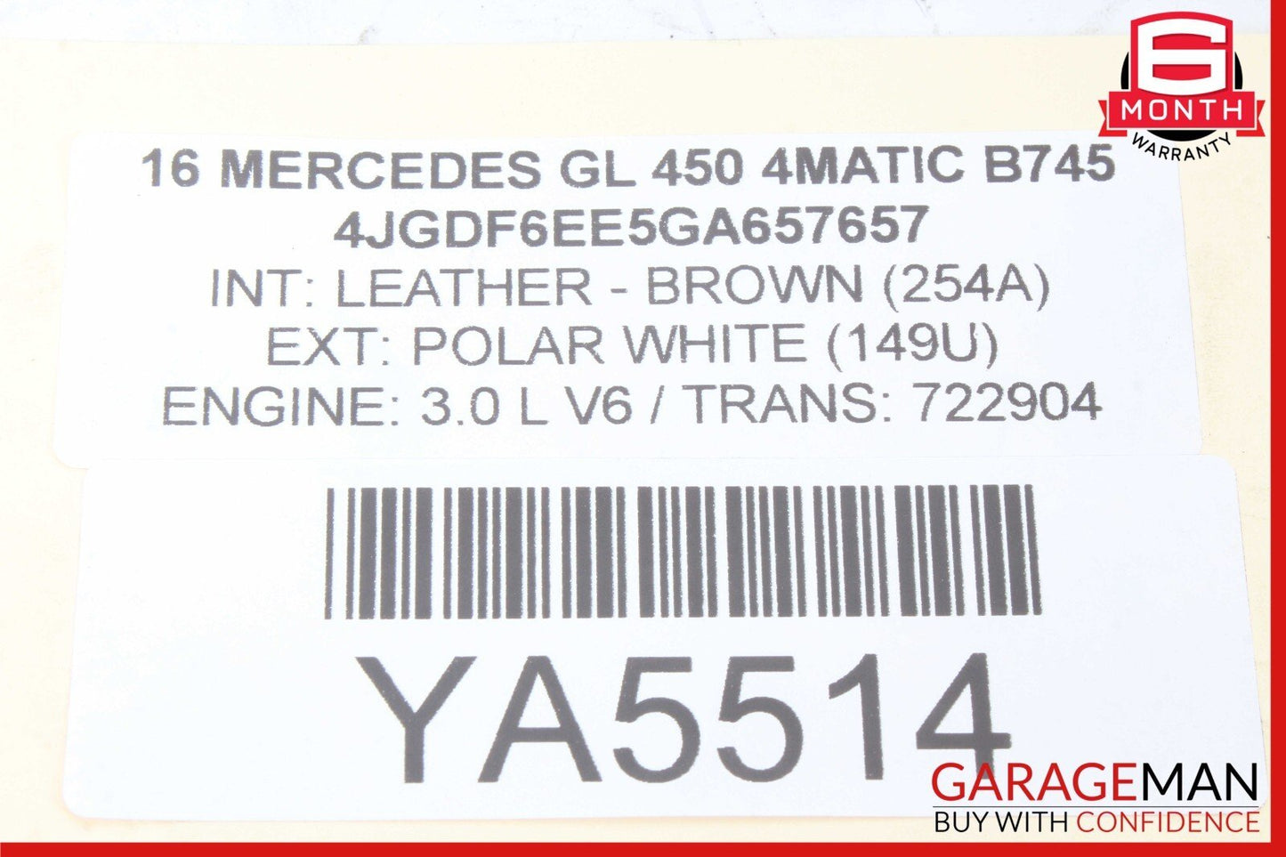 12-19 Mercedes X166 GL450 GL550 Rear Right Side Upper Camber Control Arm OEM