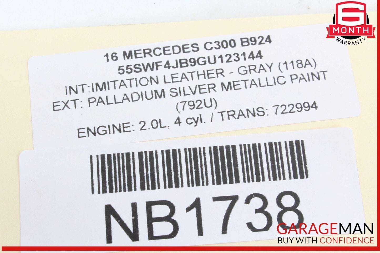 08-20 Mercedes W205 C300 Rear Left or Right Lower Suspension Control Arm OEM