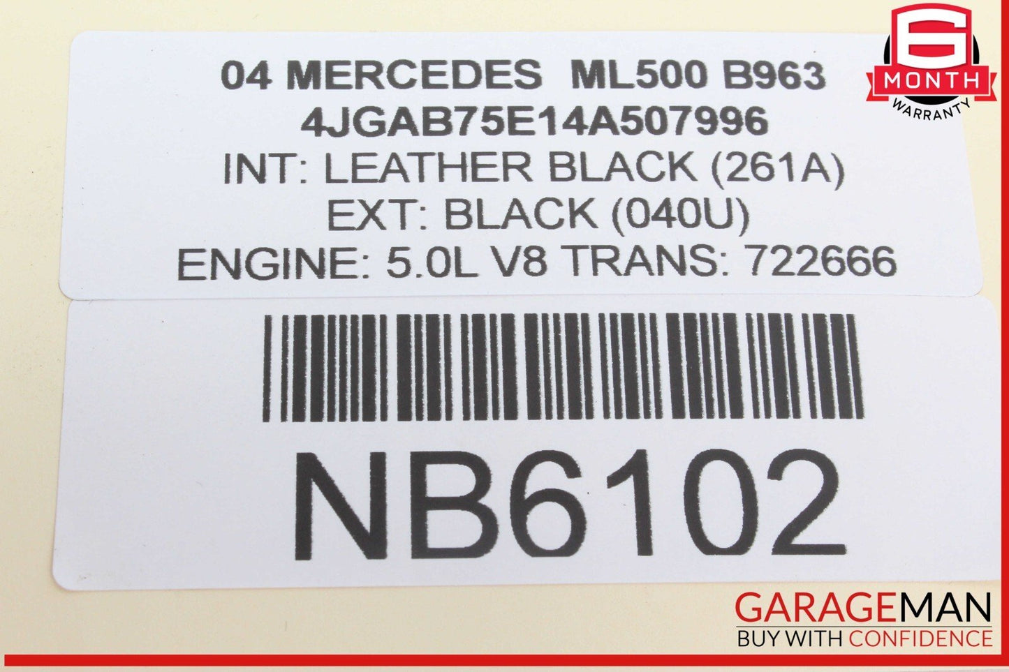 98-05 Mercedes W163 ML500 ML320 ML55 AMG Front Right / Left Seat Control Module