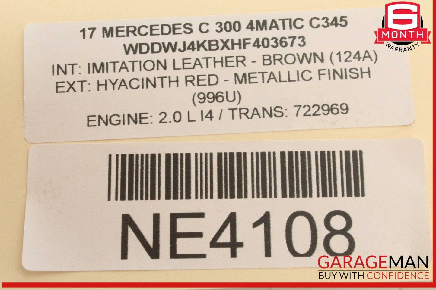 15-18 Mercedes W205 C300 4MATIC Power Brake Booster Master Cylinder w/ Reservoir