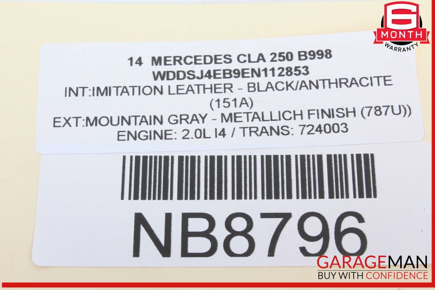 14-19 Mercedes W117 CLA250 Rear Left Driver Side Door Lock Latch Actuator