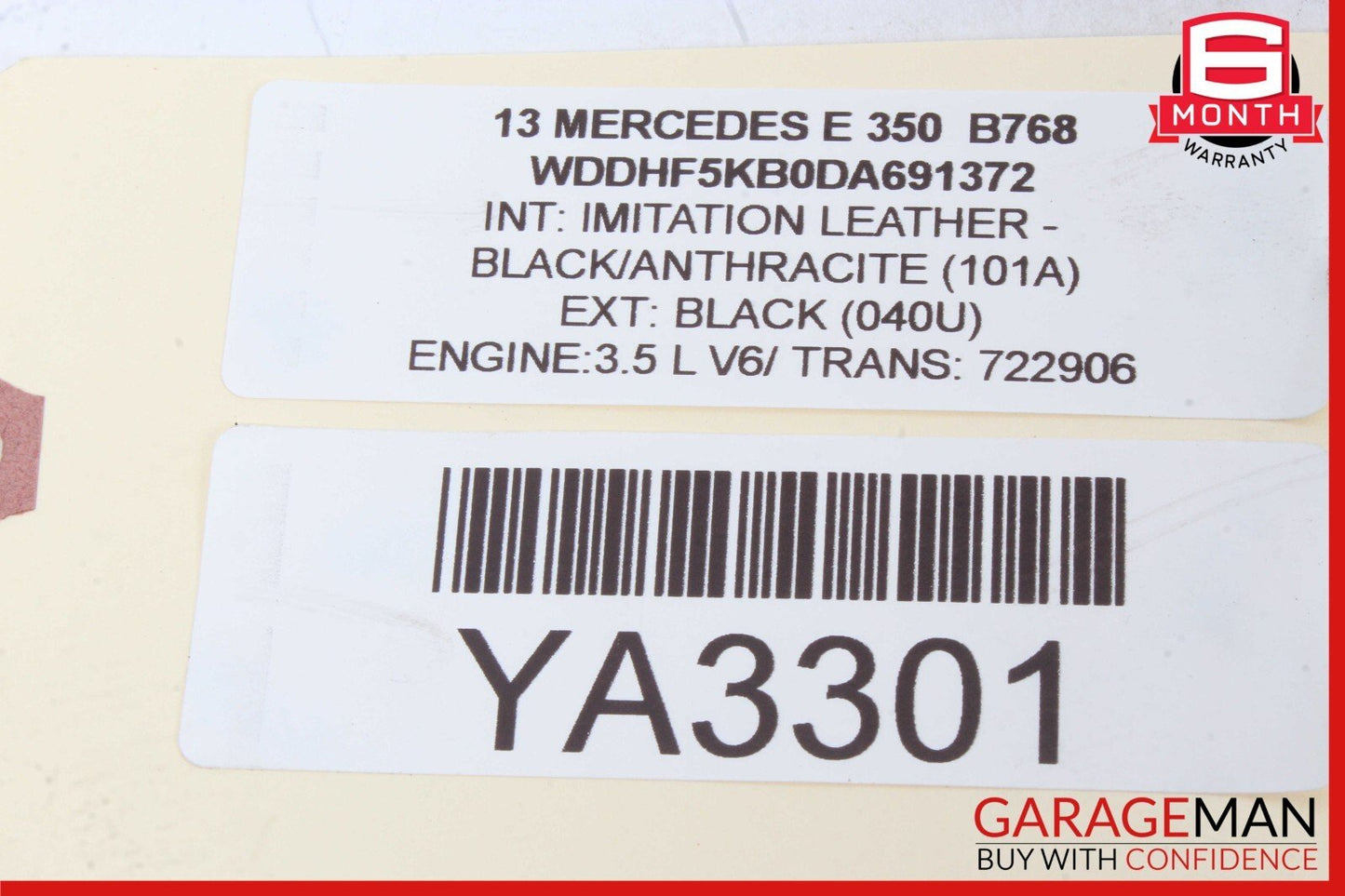 10-13 Mercedes W212 E400 E63 AMG Sedan Rear Left Inner Tail Light Lamp Taillight