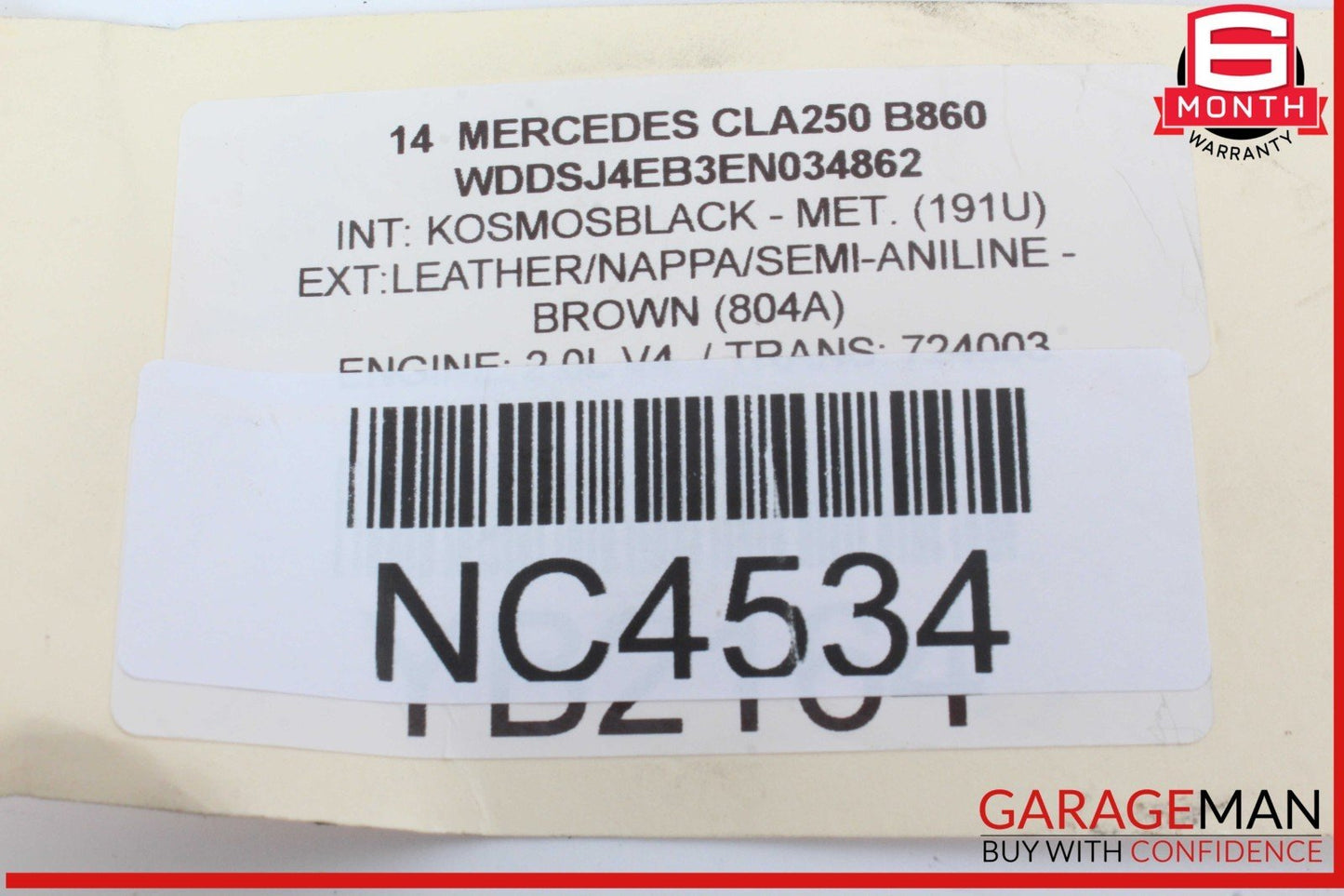 14-18 Mercedes W117 CLA250 Rear Right Side Door Window Regulator Motor OEM