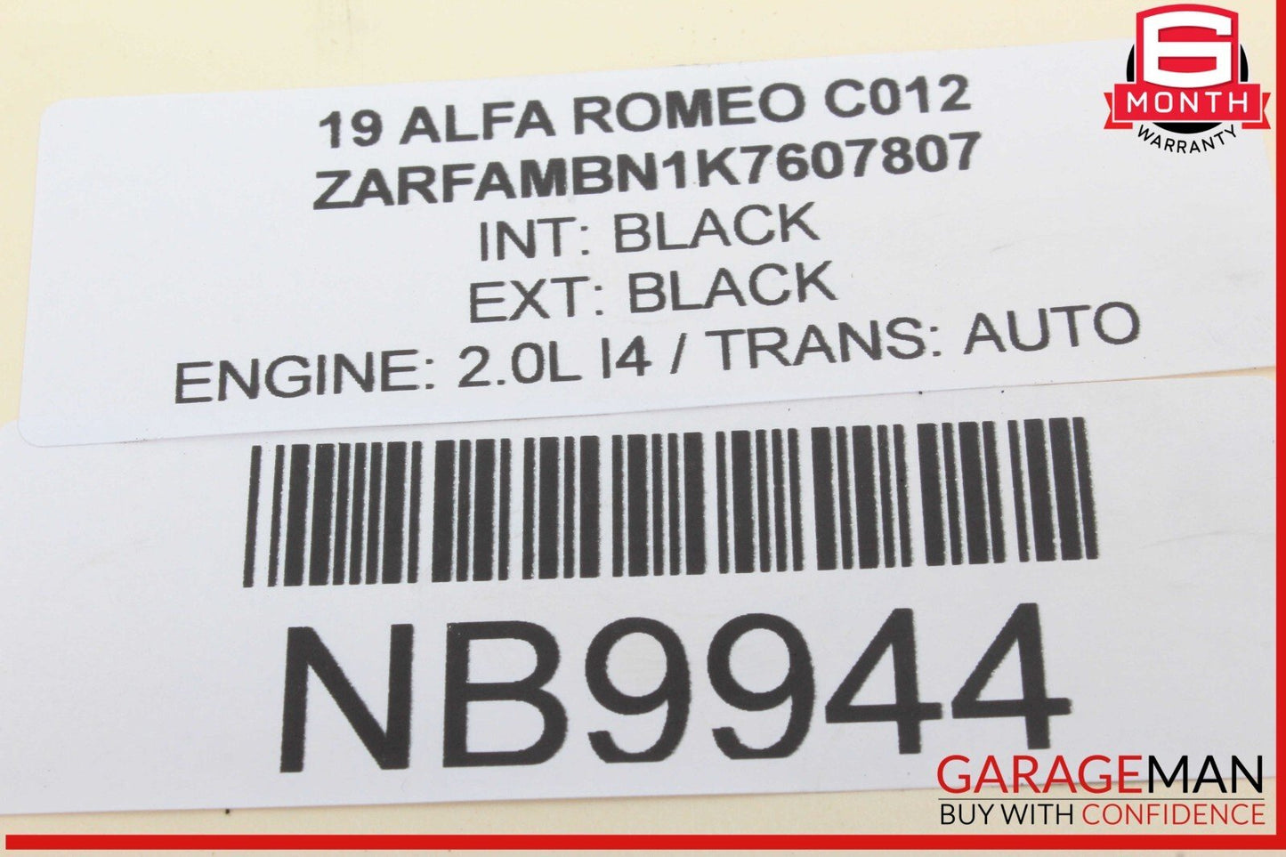 17-21 Alfa Romeo Giulia Rear Left Driver Side Door Window Regulator Motor OEM