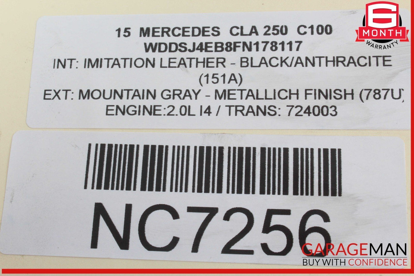 14-18 Mercedes W117 CLA250 Front Left Driver Side Door Window Regulator Motor